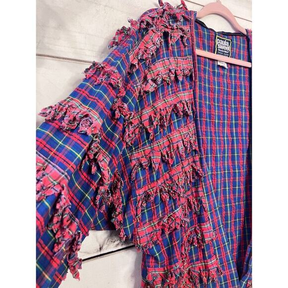 Size Medium paula sweet muslin mink red plaid jacket - Picture 2 of 4